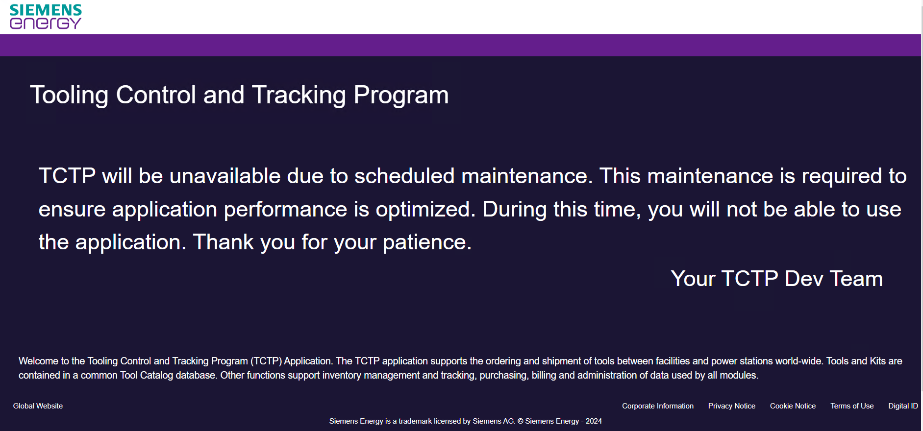 Maintenance Image